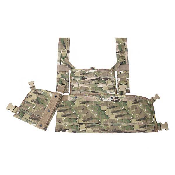 WARRIOR ASSAULT SYSTEMS 901 CHEST RIG WITH FRONT ZIPPER MOLLE PLATFORM MULTICAM 