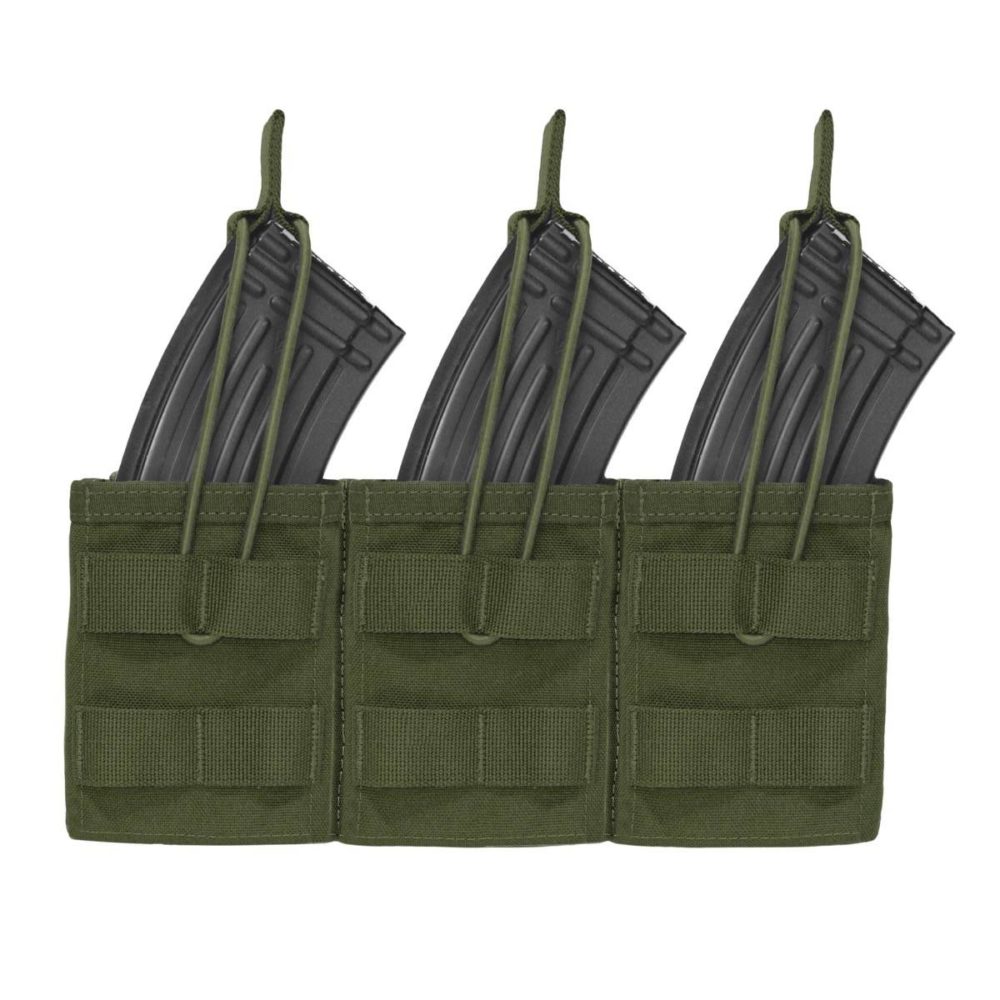 Triple MOLLE Open AK 7.62mm OD Green Warrior Assault Systems