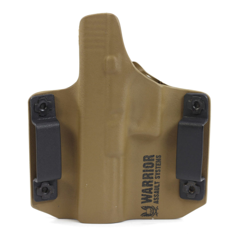 PISTOLERA RIGIDA GLOCK 17/19 WARRIOR ASSAULT ARES COMPATIBLE CON X300/X400  KYDEX COYOTE TAN